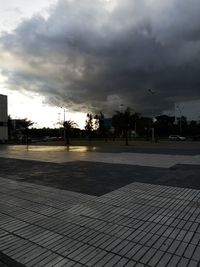 Street in city against sky