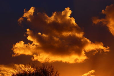 Low angle view of dramatic sky