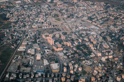 High angle shot of townscape