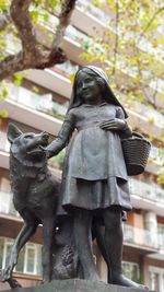 Statue against blurred background