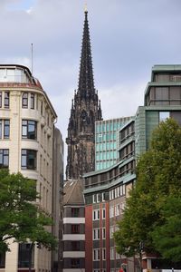 Low angle view of buildings against sky