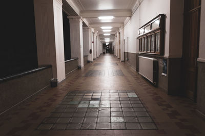 Empty corridor of building