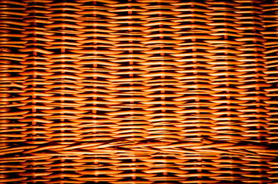 Full frame shot of wicker basker close up