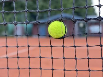 Close-up of tennis balls