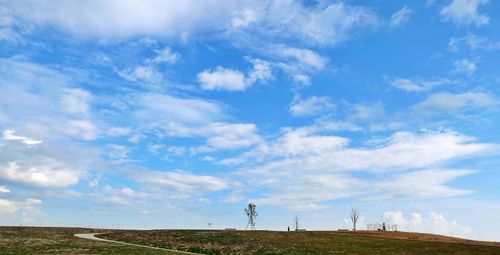 Low angle view of sky over land