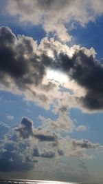 Low angle view of clouds in sky