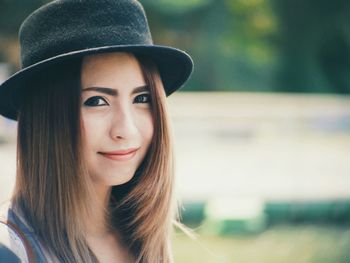 Portrait of smiling young woman