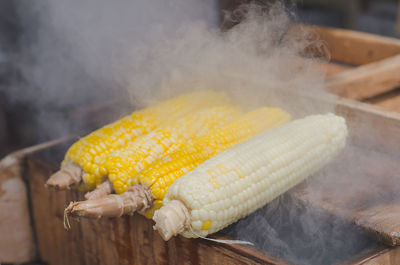 Close-up of yellow food