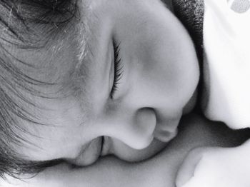 Close-up portrait of a sleeping