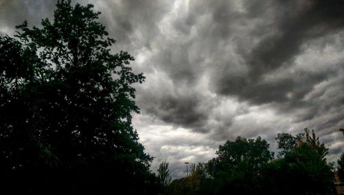 Low angle view of cloudy sky