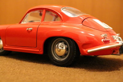 Close-up of toy car