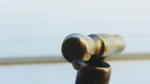 Close-up of metallic object