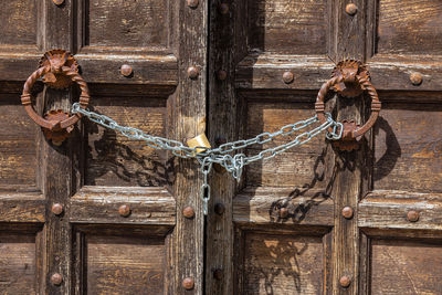 Full frame shot of closed door