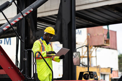 Man working at construction site