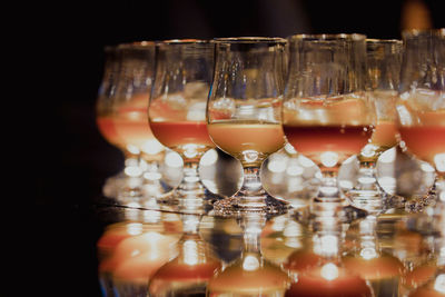 Close-up of wineglass on table