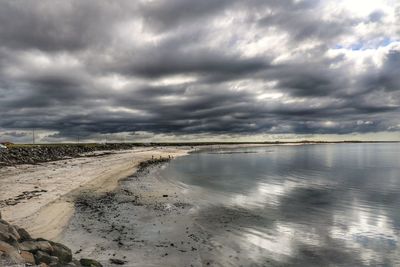 Storm clouds over landscape