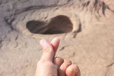 Close-up of human hand