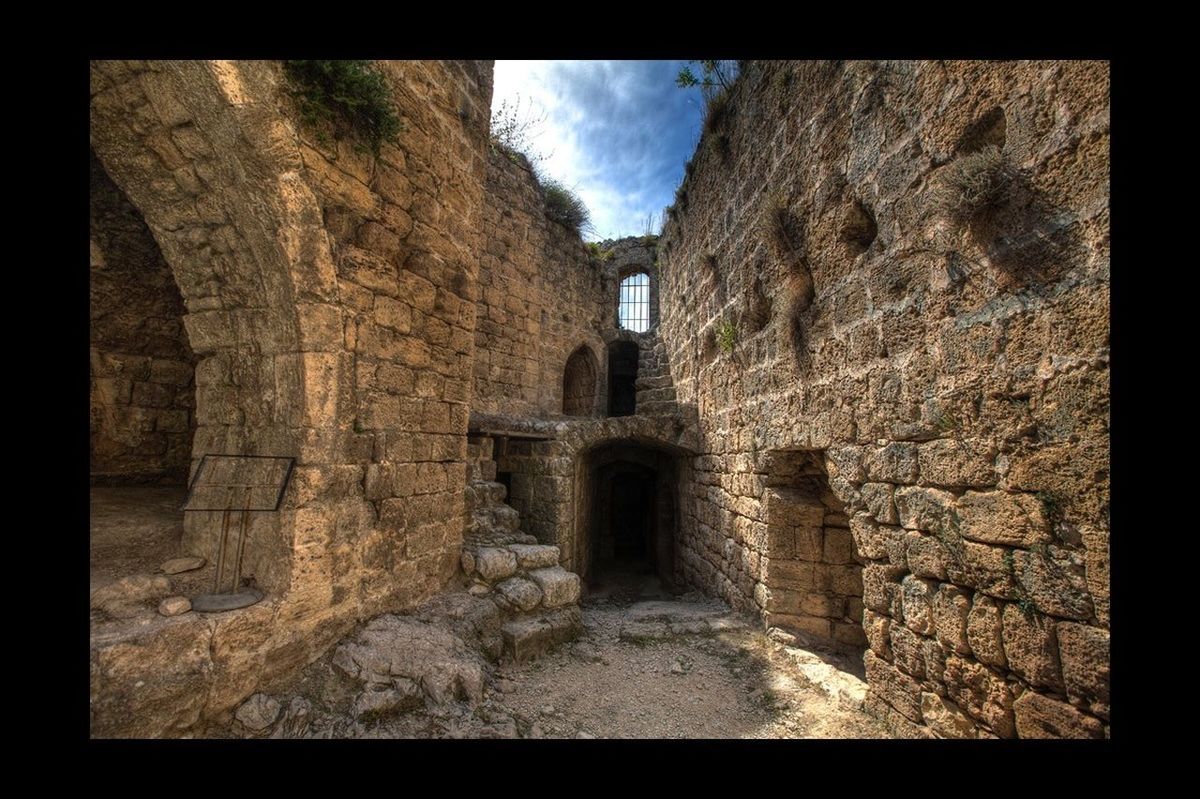 architecture, built structure, building exterior, history, old, old ruin, stone wall, the past, wall - building feature, ancient, damaged, abandoned, low angle view, ruined, arch, weathered, auto post production filter, brick wall, sky, transfer print