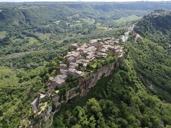 High angle view of castle