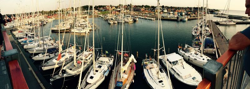 Boats in harbor