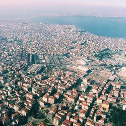 High angle shot of townscape