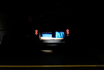 Cars on road at night