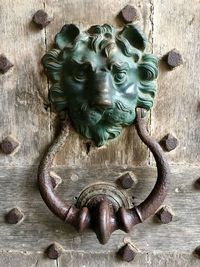 Close-up of sculpture