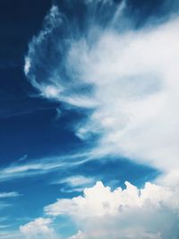 Low angle view of clouds in sky