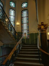 Low angle view of staircase in building