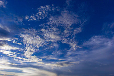 Low angle view of clouds in sky