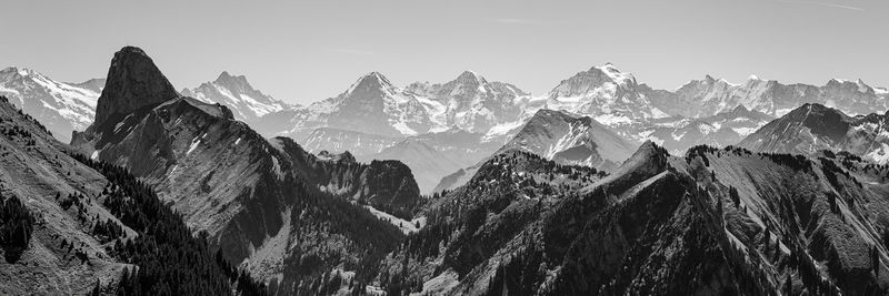 View stockhorn, eiger, mönch, jungfrau and niesen