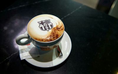 High angle view of coffee on table