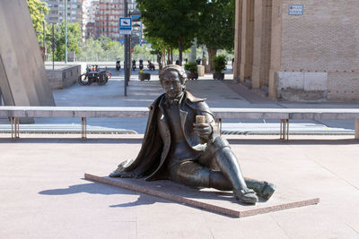 Statue in city