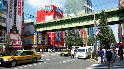 City street with buildings in background