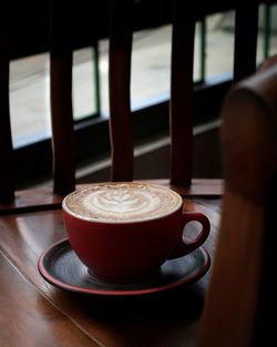 Coffee cup on table