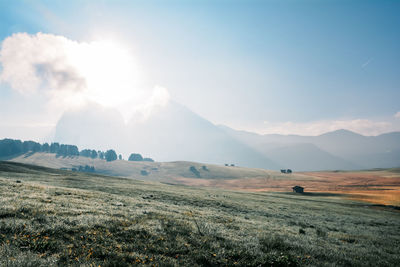 Scenic view of landscape against sky