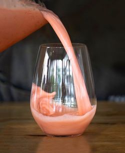 Close-up of glass on table