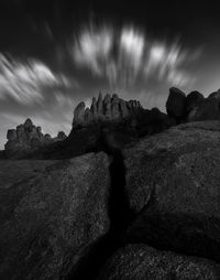 Rock formations against sky