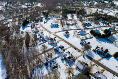 High angle view of cityscape