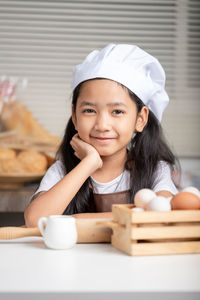 Portrait of a girl smiling