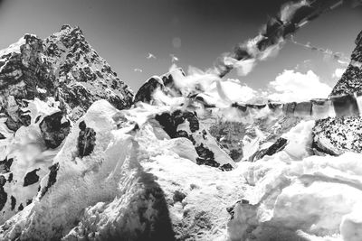 Low angle view of mountain against sky