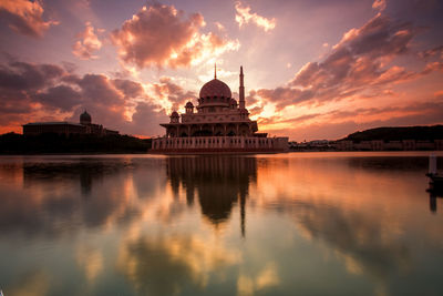 View of cathedral at sunset