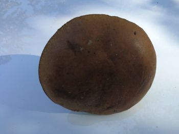 High angle view of bread on table