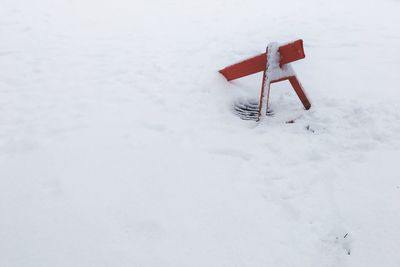 Snow on field