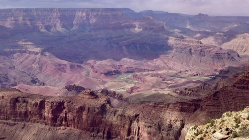 Aerial view of dramatic landscape