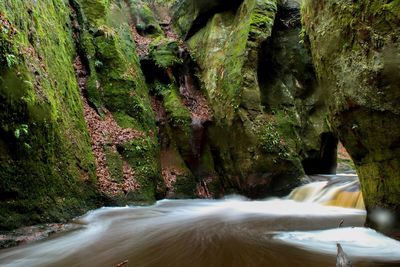 Scenic view of waterfall