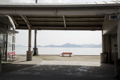 A bench at a tourist spot in japan.