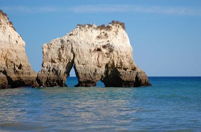 Rock formations in sea