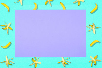 Close-up of paper against blue background