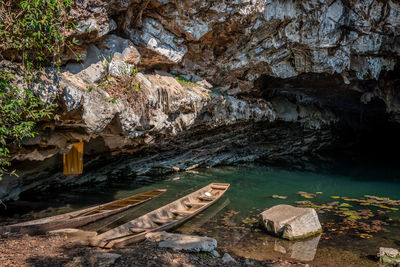 Rock formations in cave